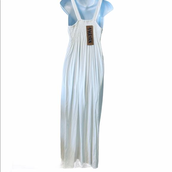 NWT Wayan natural wear white beaded maxi dress - Picture 4 of 4